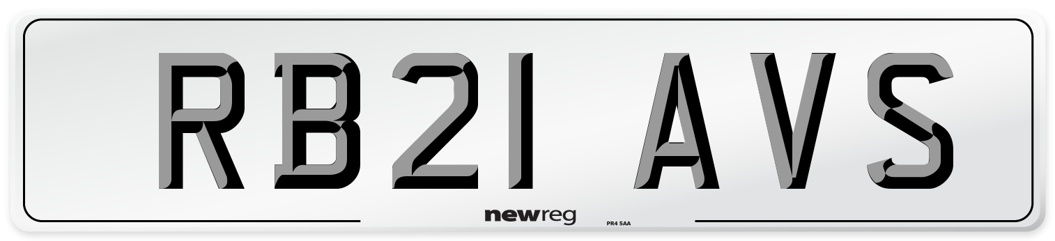 RB21 AVS Number Plate from New Reg